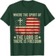 Jesus Shirt Where The Spirit Of The Lord There Is Freedom T-Shirt - T-Shirt | Forest