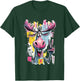 Funny Moose Peace Graffiti Pop Character Graphic Art Face T-Shirt - T-Shirt | Forest