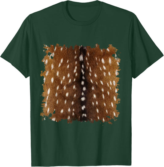 Exotic Axis Deer Hide Print T-Shirt - T-Shirt | Forest