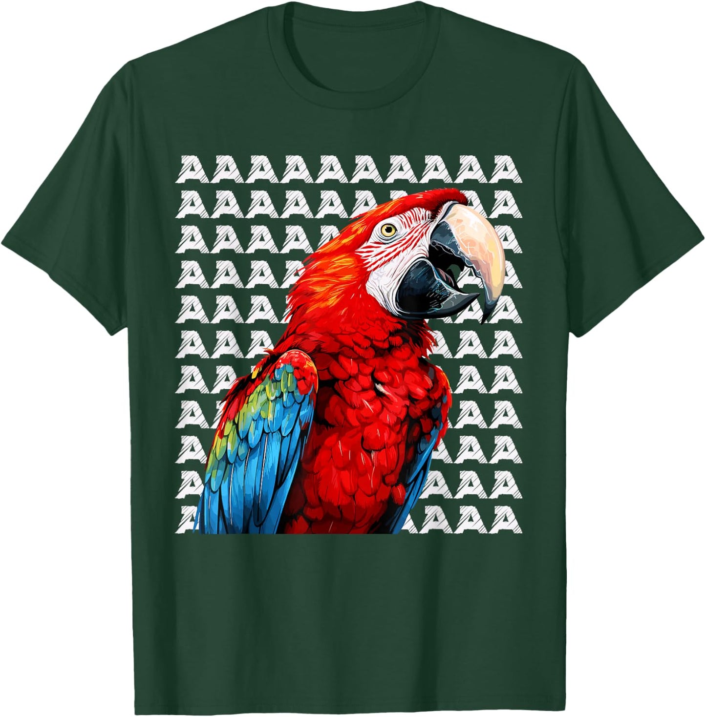 Macaw Parrot, Scarlet Macaw Screaming, Funny Macaw T-Shirt - T-Shirt | Forest