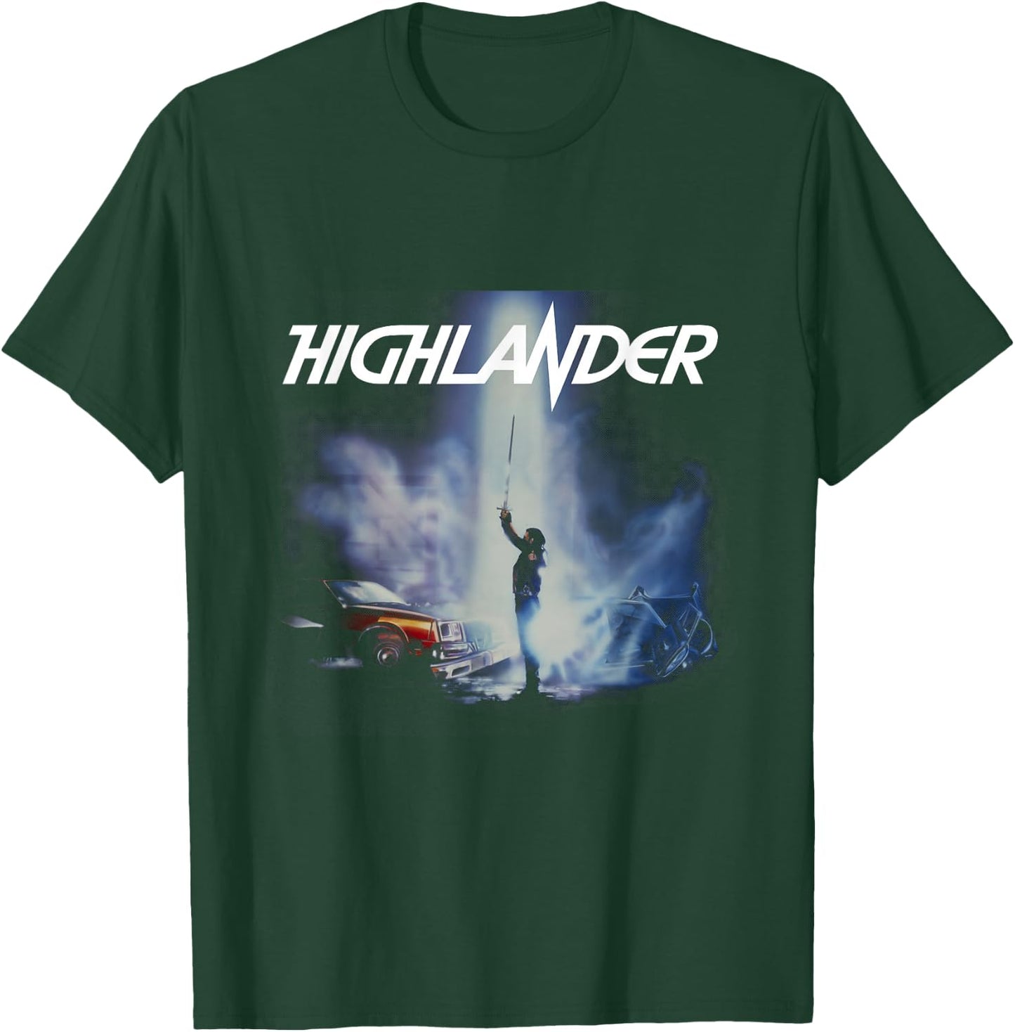 Highlander Duncan Macleod Lightning 1986 , Black, S T-Shirt - T-Shirt | Forest
