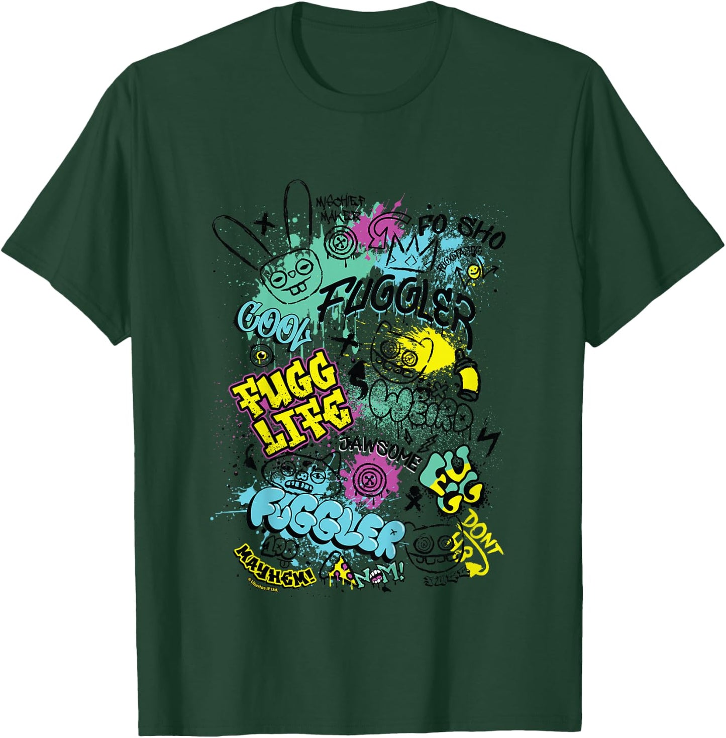 Fuggler Funny Ugly Monsters Graffiti Tags Kids T-Shirt - T-Shirt | Forest