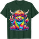 Tie-Dye Highland Cow Peace Sign Hippie T-Shirt - T-Shirt | Forest