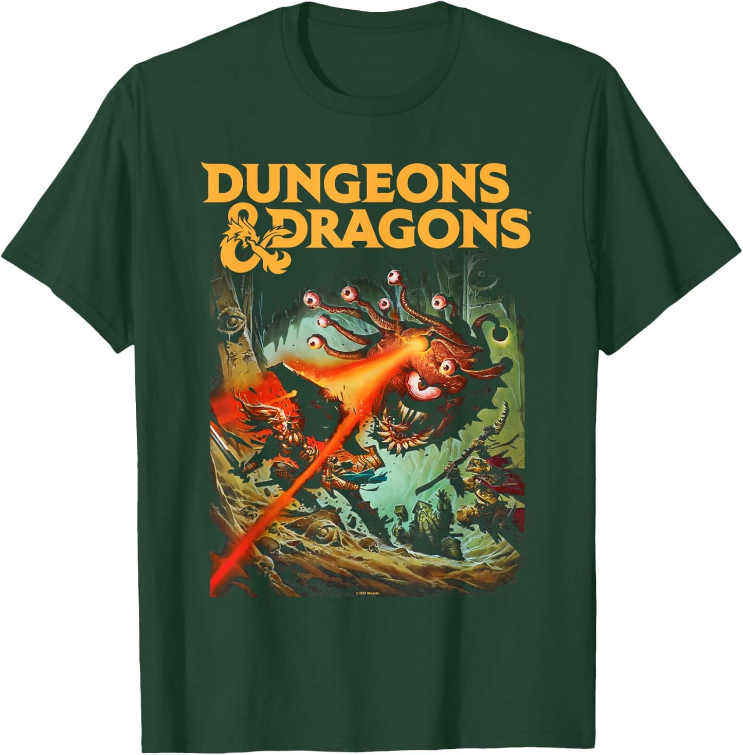 Dungeons & Dragons Strike the Beholder , black T-Shirt - T-Shirt | Forest