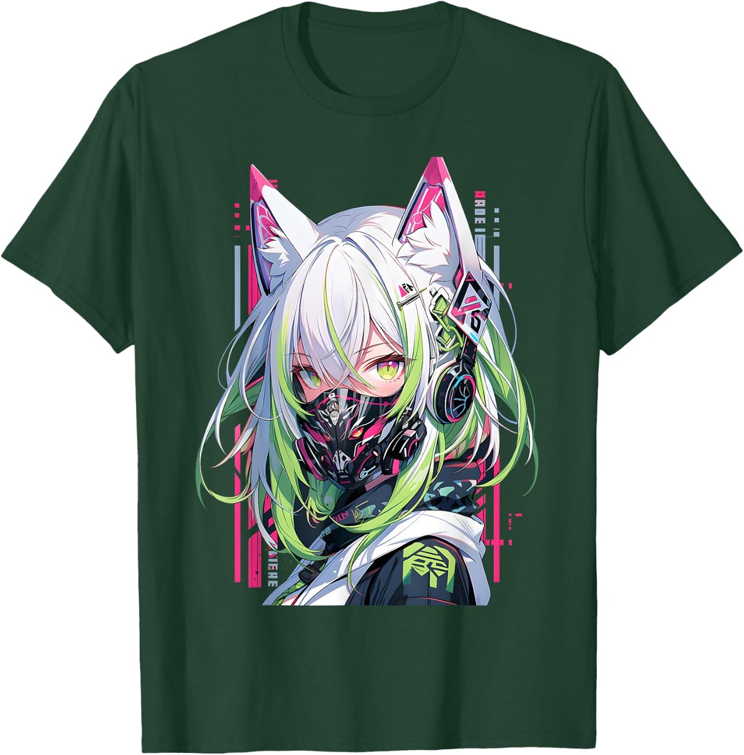 Manga Anime Aesthetic Cyberpunk Techwear Harajuku , black T-Shirt - T-Shirt | Forest