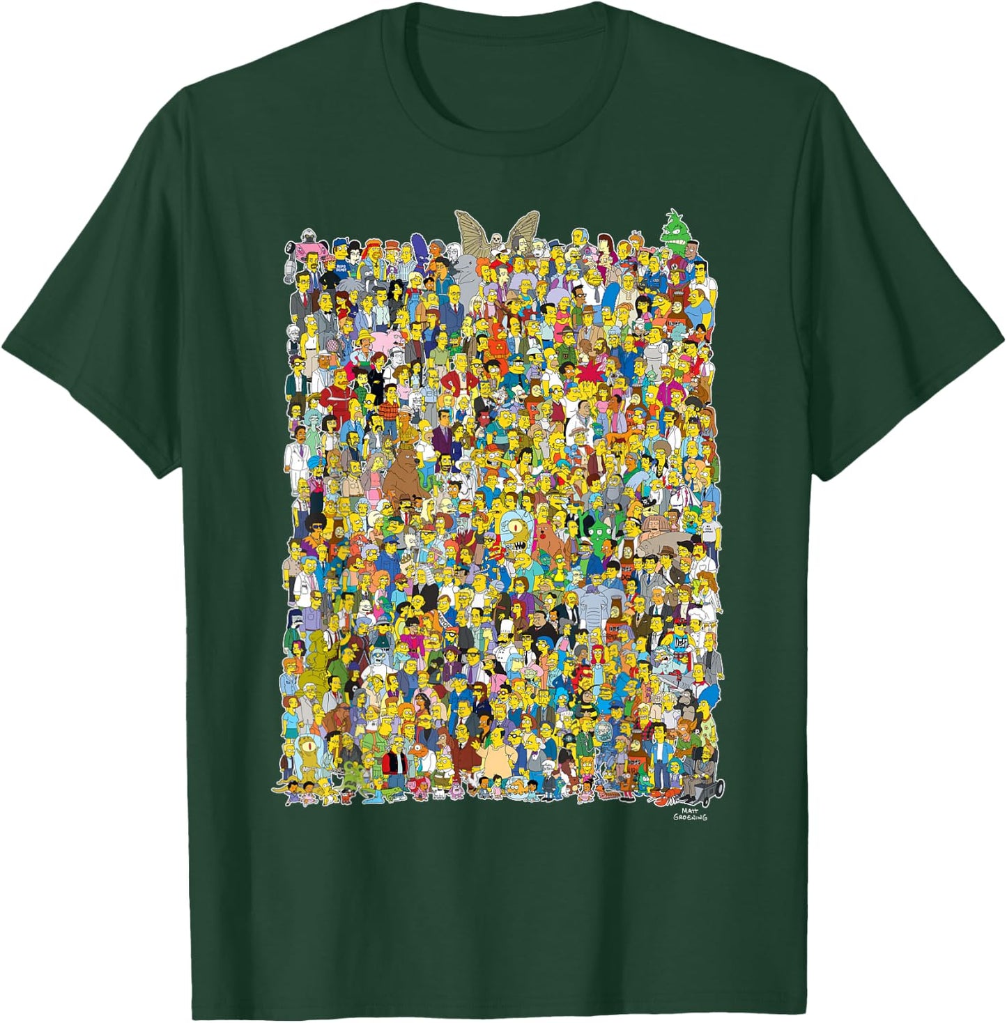 The Simpsons All of Springfield Complete Cast of Characters T-Shirt - T-Shirt | Forest