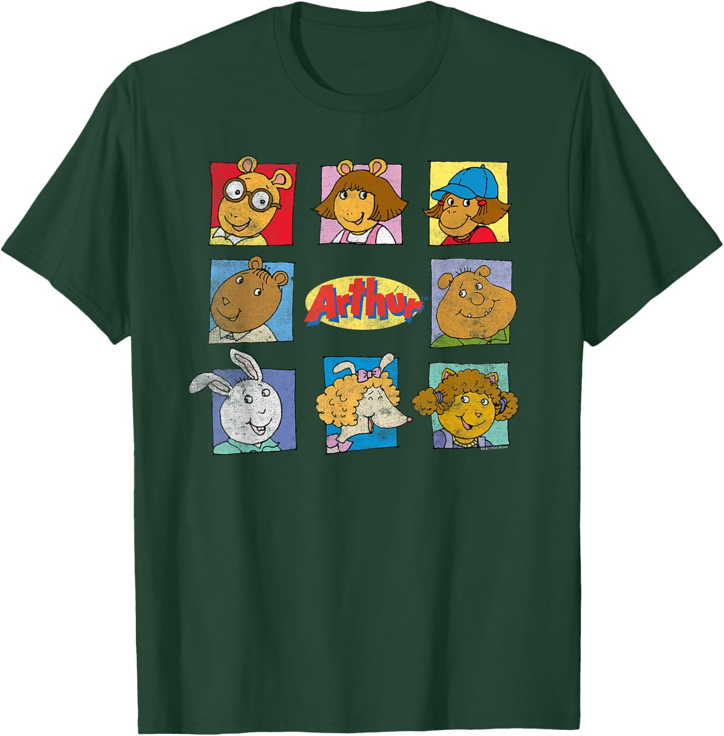 Arthur Arthur & Friends Grid With Logo T-Shirt - T-Shirt | Forest