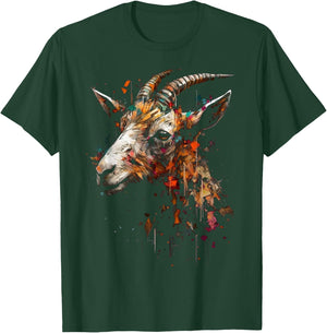Goat art - animal farm motif goat T-Shirt - T-Shirt | Forest