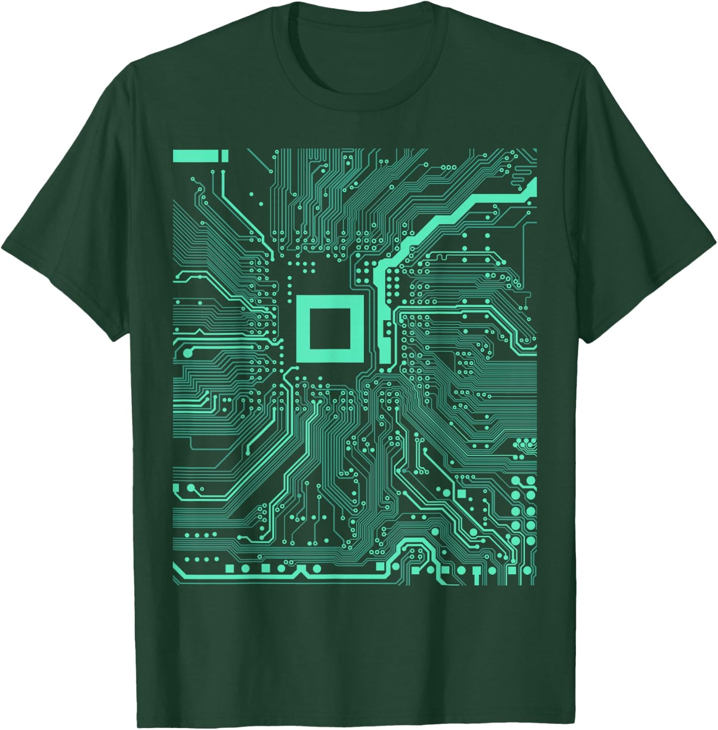Computer Circuit Board Electronics Technician T-Shirt - T-Shirt | Forest