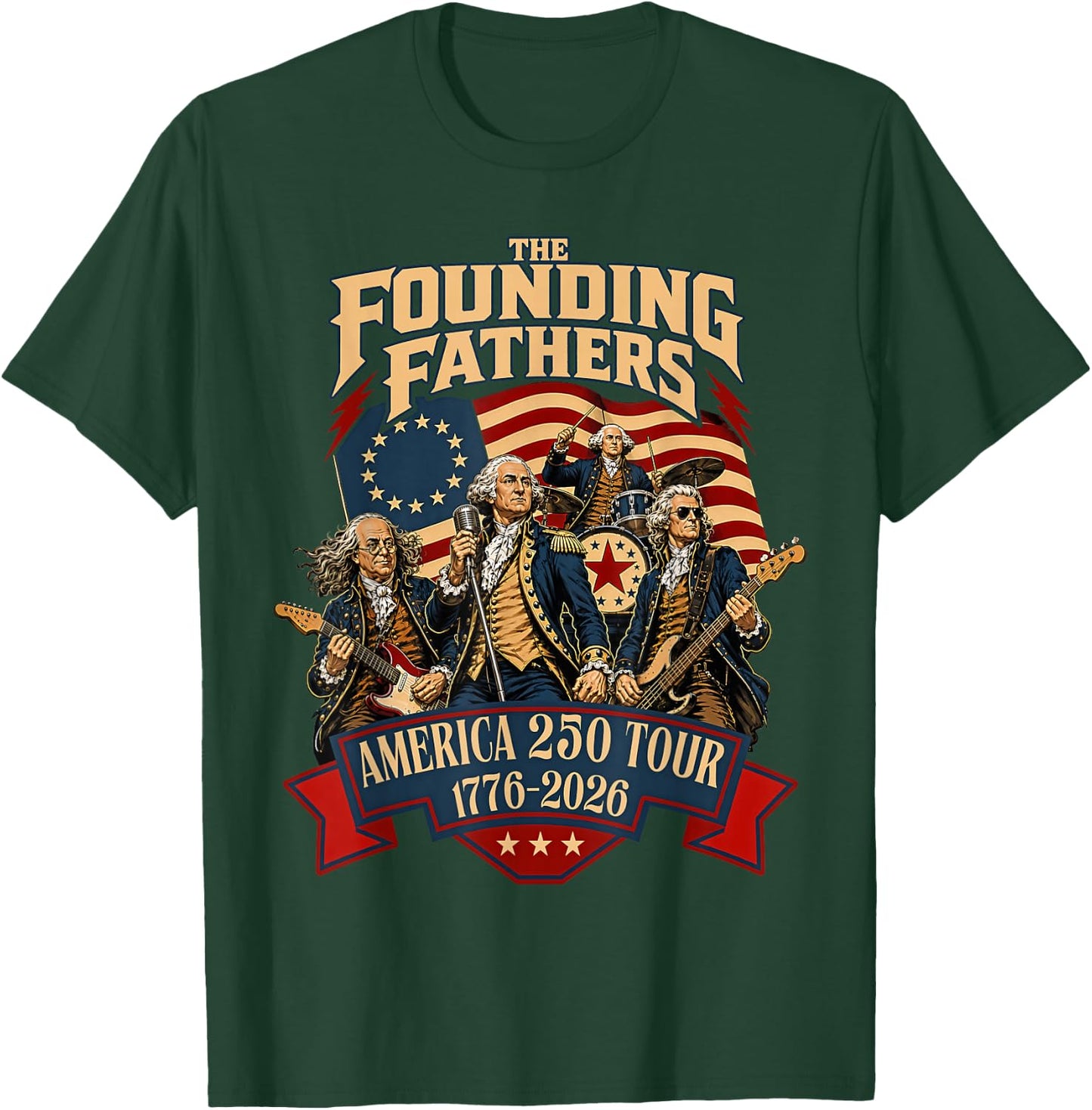 America 250 Years Anniversary 4th July 2026 USA Birthday T-Shirt - T-Shirt | Forest