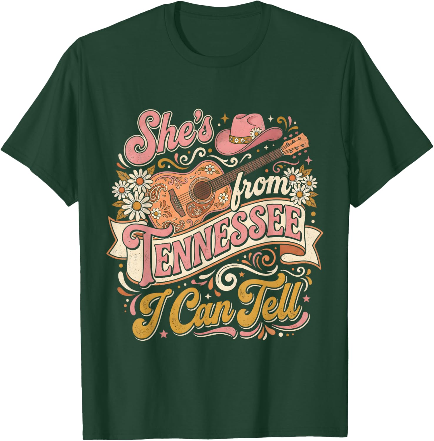She’s from Tennessee I Can Tell Retro Cowgirl T-Shirt - T-Shirt | Forest