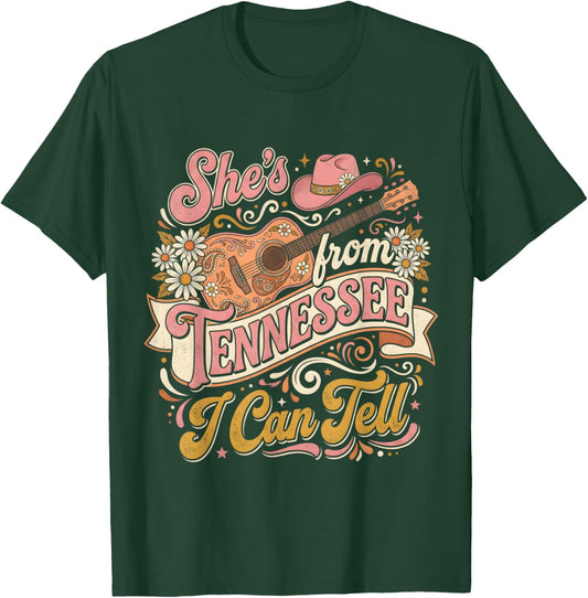 She’s from Tennessee I Can Tell Retro Cowgirl T-Shirt - T-Shirt | Forest
