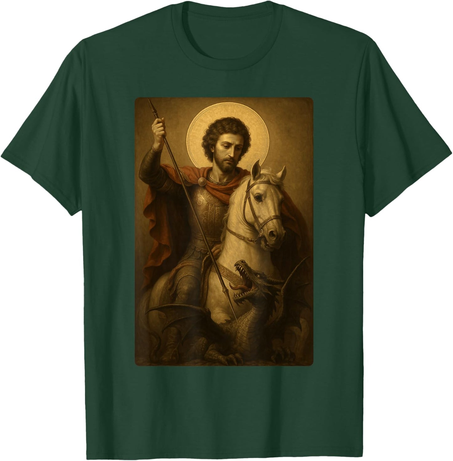 Icône orthodoxe de Saint Georges et Le Dragon T-Shirt - T-Shirt | Forest