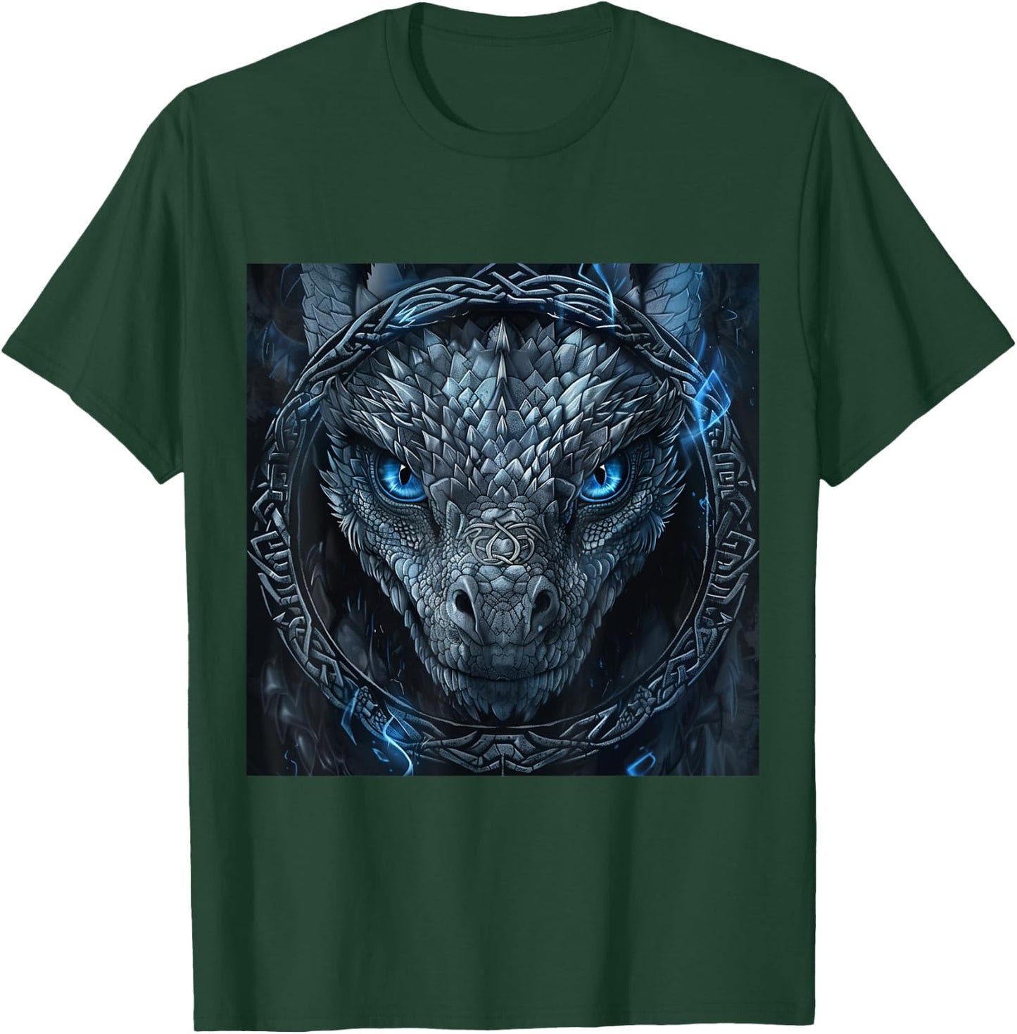 Viking Dragon Jormungandr & Niddhogg Vikings Dragon , black T-Shirt - T-Shirt | Forest