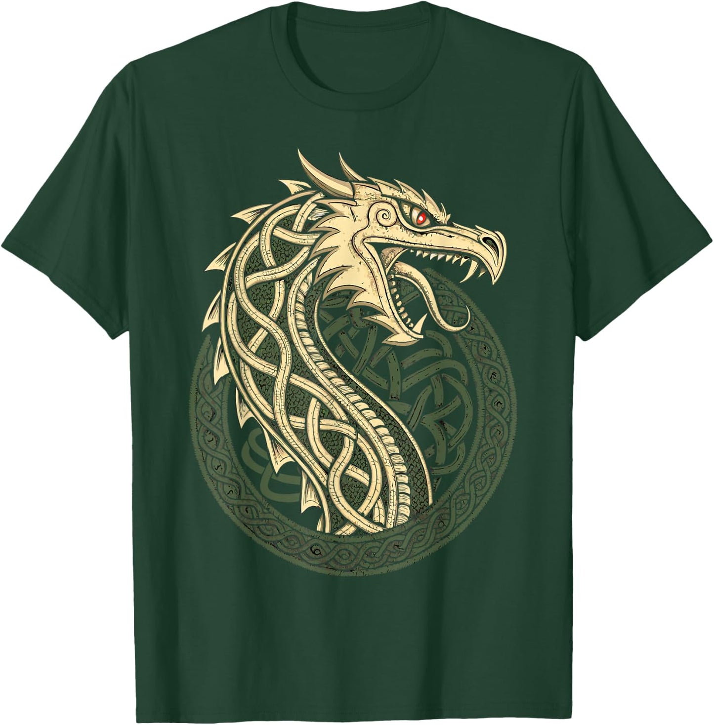 Jörmungandr The World Serpent – Norse Viking Dragon T-Shirt - T-Shirt | Forest