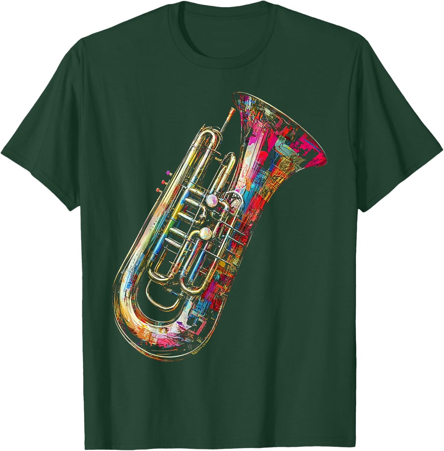 Basse Tuba Instrument de Musique Motif Art Basse Tuba T-Shirt - T-Shirt | Forest