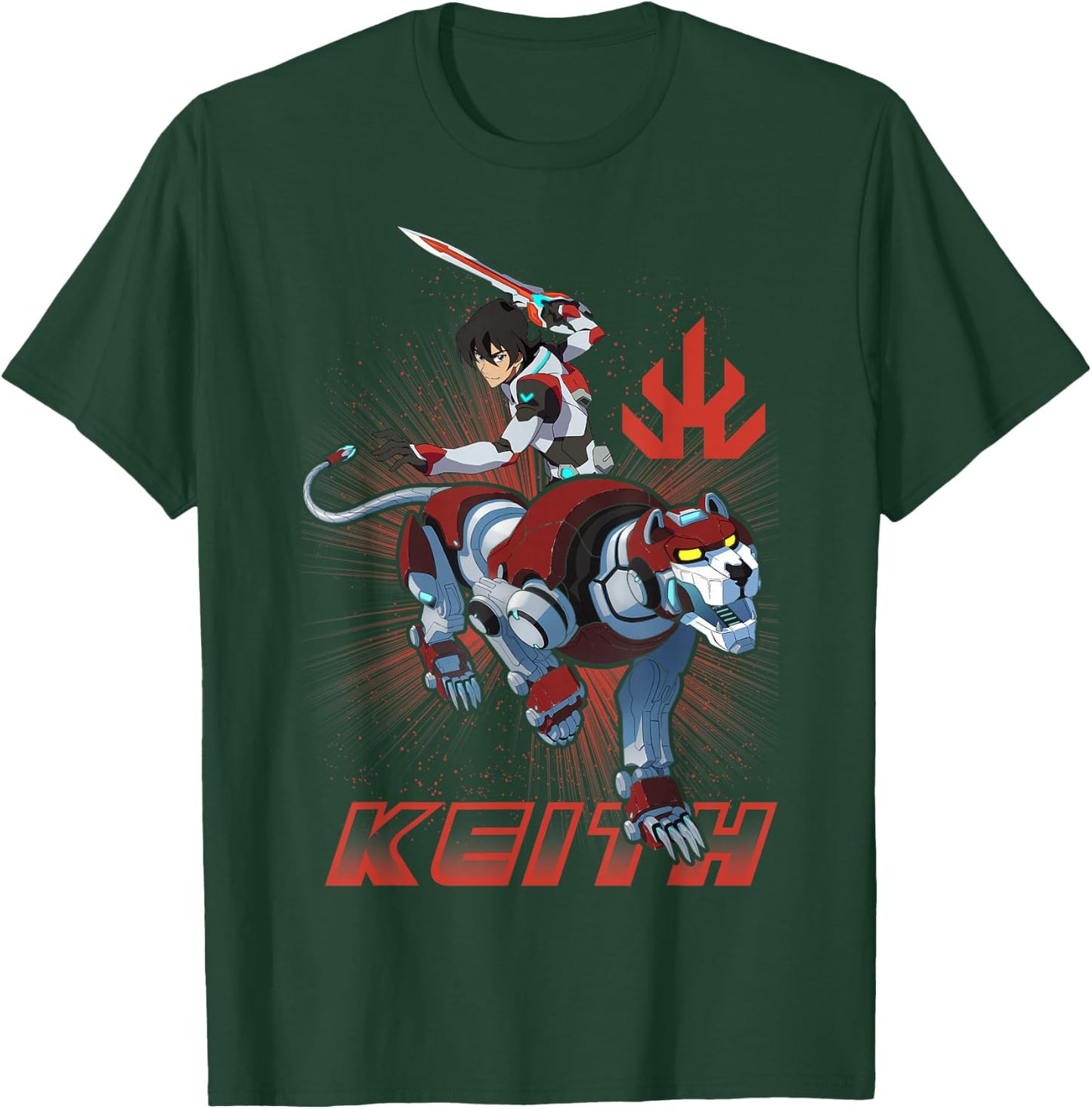 Voltron Legendary Defender Paladin Keith - Black, Small, Men's Classic Fit, Short Sleeve, Cotton, Officially Licensed T-Shirt - T-Shirt | Forest