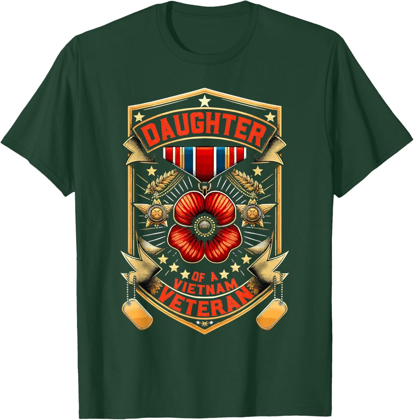 USA Proud Daughter Of A Vietnam Veteran T-Shirt - T-Shirt | Forest