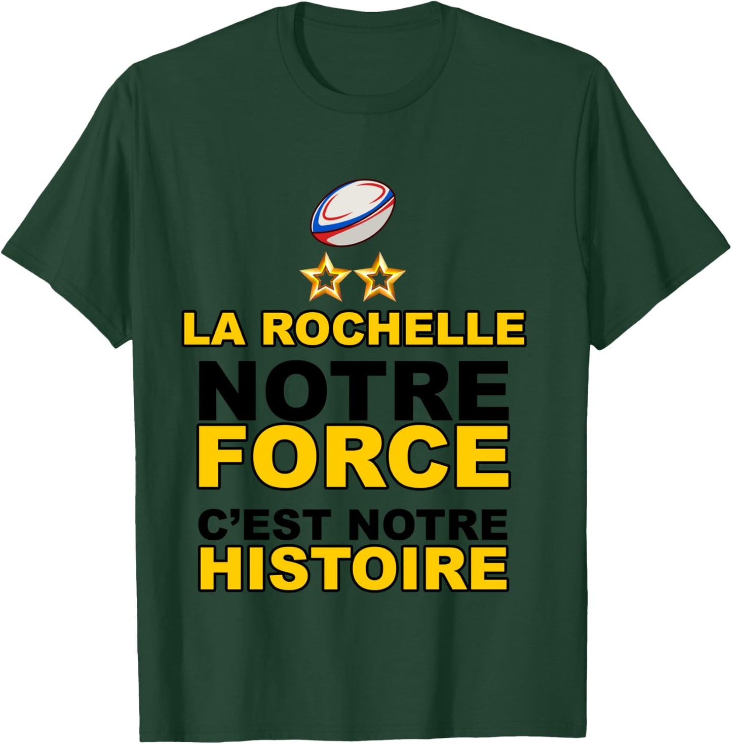 Rugby La Rochelle Our Force Our Story 2 Stars T-Shirt - T-Shirt | Forest