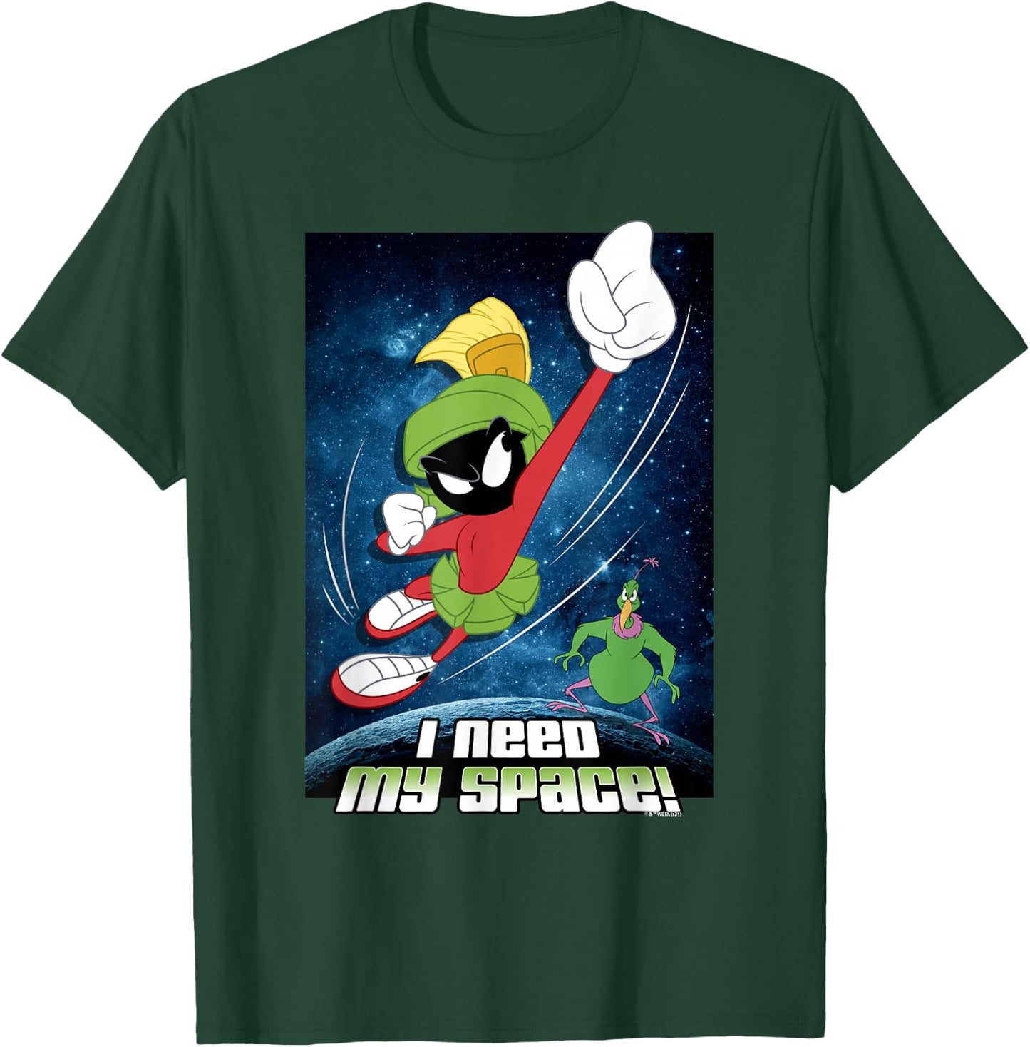 Looney Tunes Marvin & Instant Martian Need Space Poster T-Shirt - T-Shirt | Forest