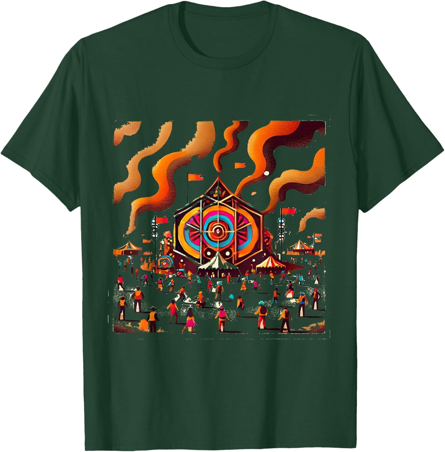 Burning Man , Black, S T-Shirt - T-Shirt | Forest