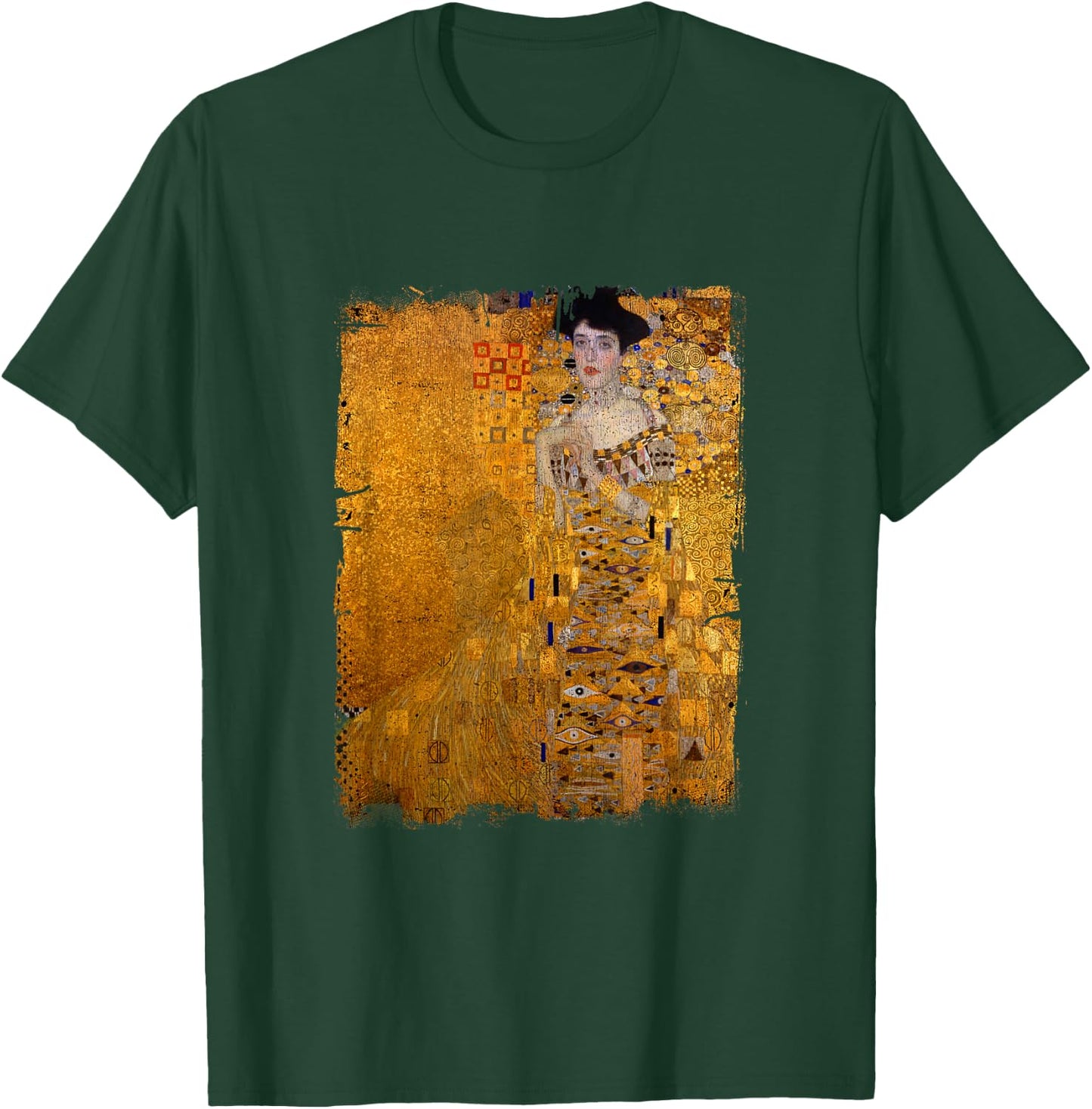 Lady in Gold by Gustav Klimt Famous Painting , black T-Shirt - T-Shirt | Forest