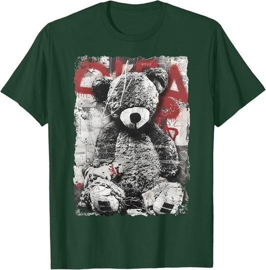 Hip Hop Hipster Vintage Edgy Urban Y2K Streetwear Teddy T-Shirt - T-Shirt | Forest