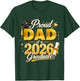 Proud Dad 2026 Graduate Senior Graduation Family Pride T-Shirt - T-Shirt | Forest