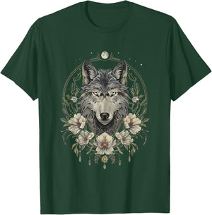 Enchanted Forest Wolf Guardian T-Shirt - T-Shirt | Forest