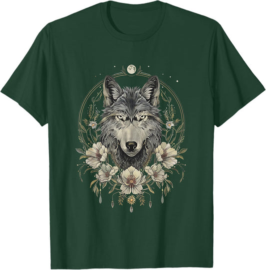 Enchanted Forest Wolf Guardian T-Shirt - T-Shirt | Forest