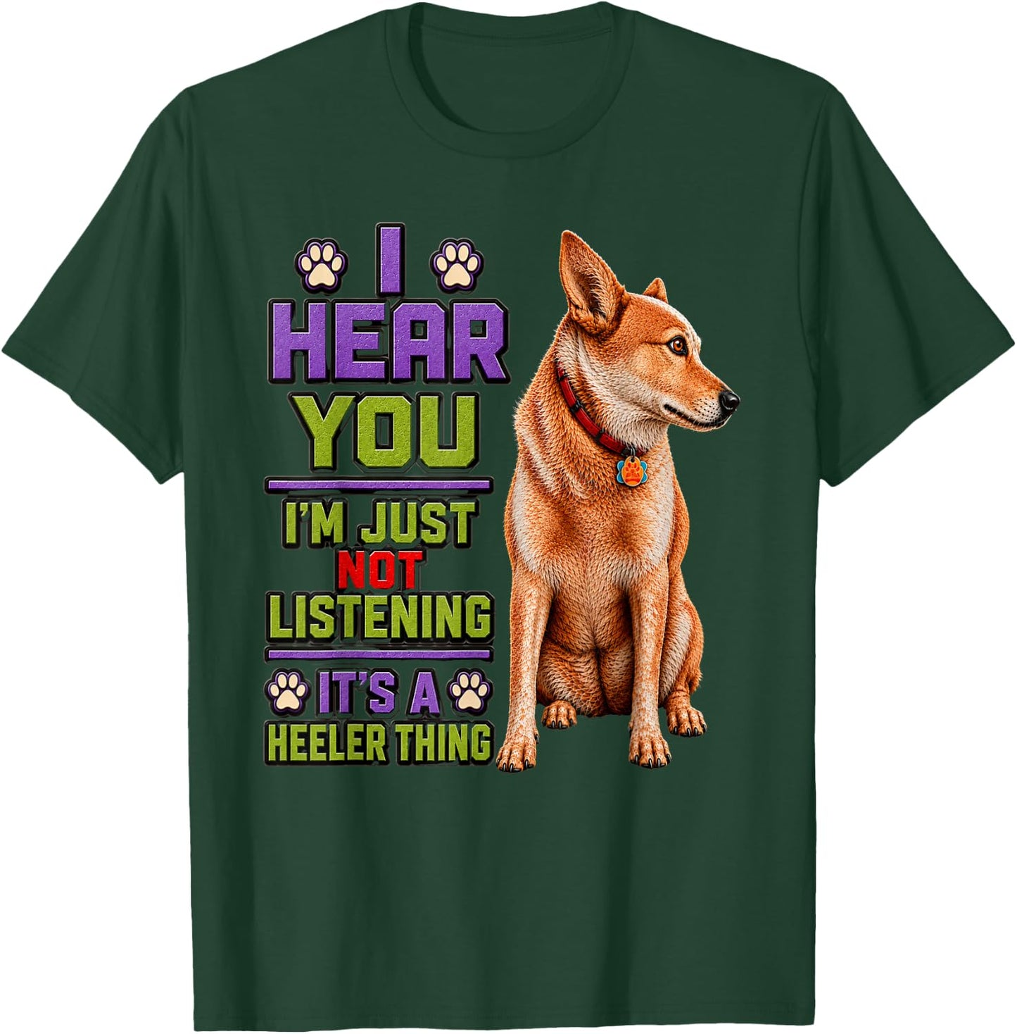 Red Heeler Farm Dog Sunset Australian Cattle Dog Shirt T-Shirt - T-Shirt | Forest