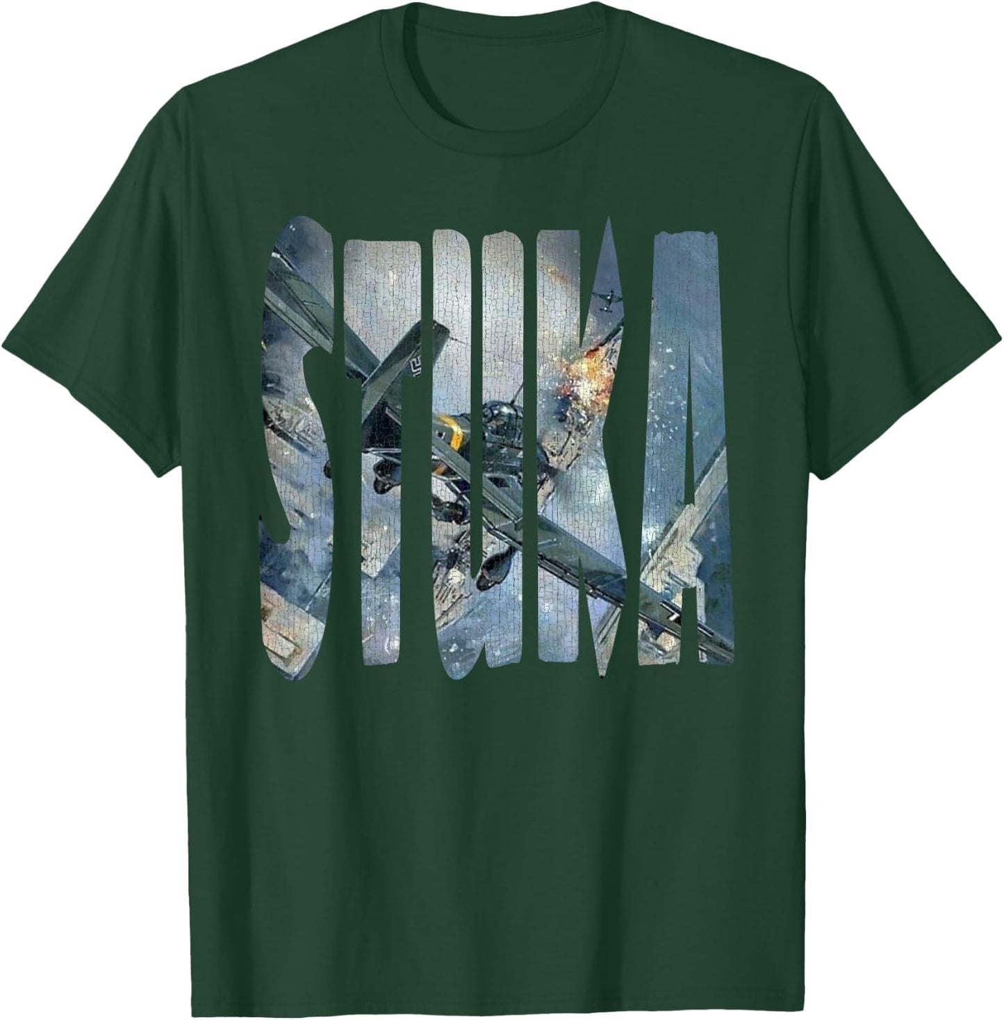 Stuka Junkers Ju 87 WW2 German Warbird Aviation Hobbyist T-Shirt - T-Shirt | Forest