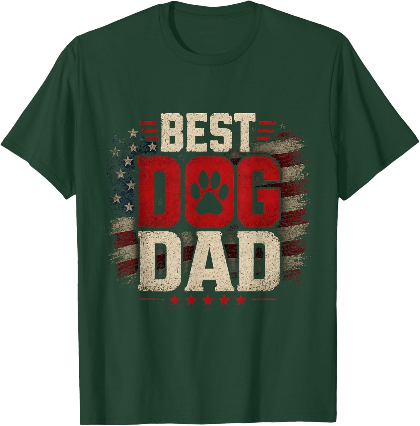 Funny Dad Fathers Day Dog Dad T-Shirt - T-Shirt | Forest
