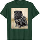 Black Pug Japanese Art Kyosai Dog Vintage Japan Artwork Men Women Girls Kids T-Shirt - T-Shirt | Forest