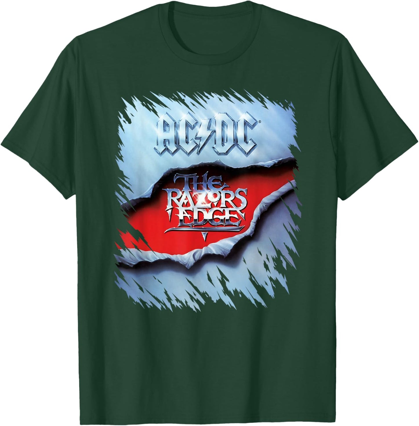 AC/DC The Razor's Edge Album Cover, Black, S T-Shirt - T-Shirt | Forest