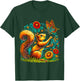 Squirrel with Butterfly and Flowers T-Shirt - T-Shirt | Forest