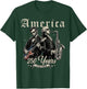 Abe Lincoln George Washington Playing Guitar Saxophone 250th T-Shirt - T-Shirt | Forest