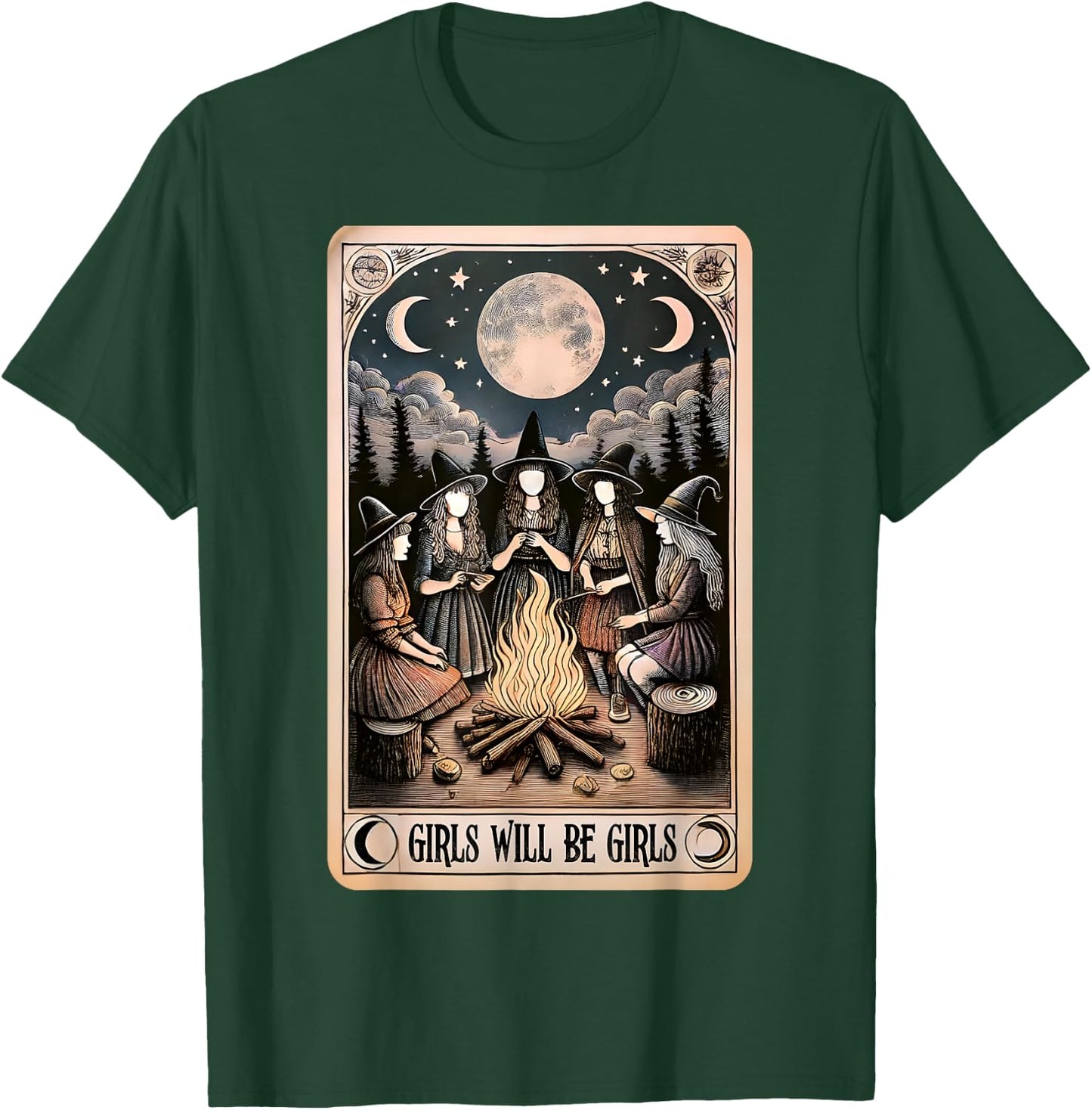 Girl Will Be Girl, Funny Witch, Witchy Vibes T-Shirt - T-Shirt | Forest