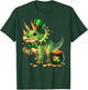 Triceratops Leprechaun St Patricks Day Shamrock Cute Kids T-Shirt - T-Shirt | Forest