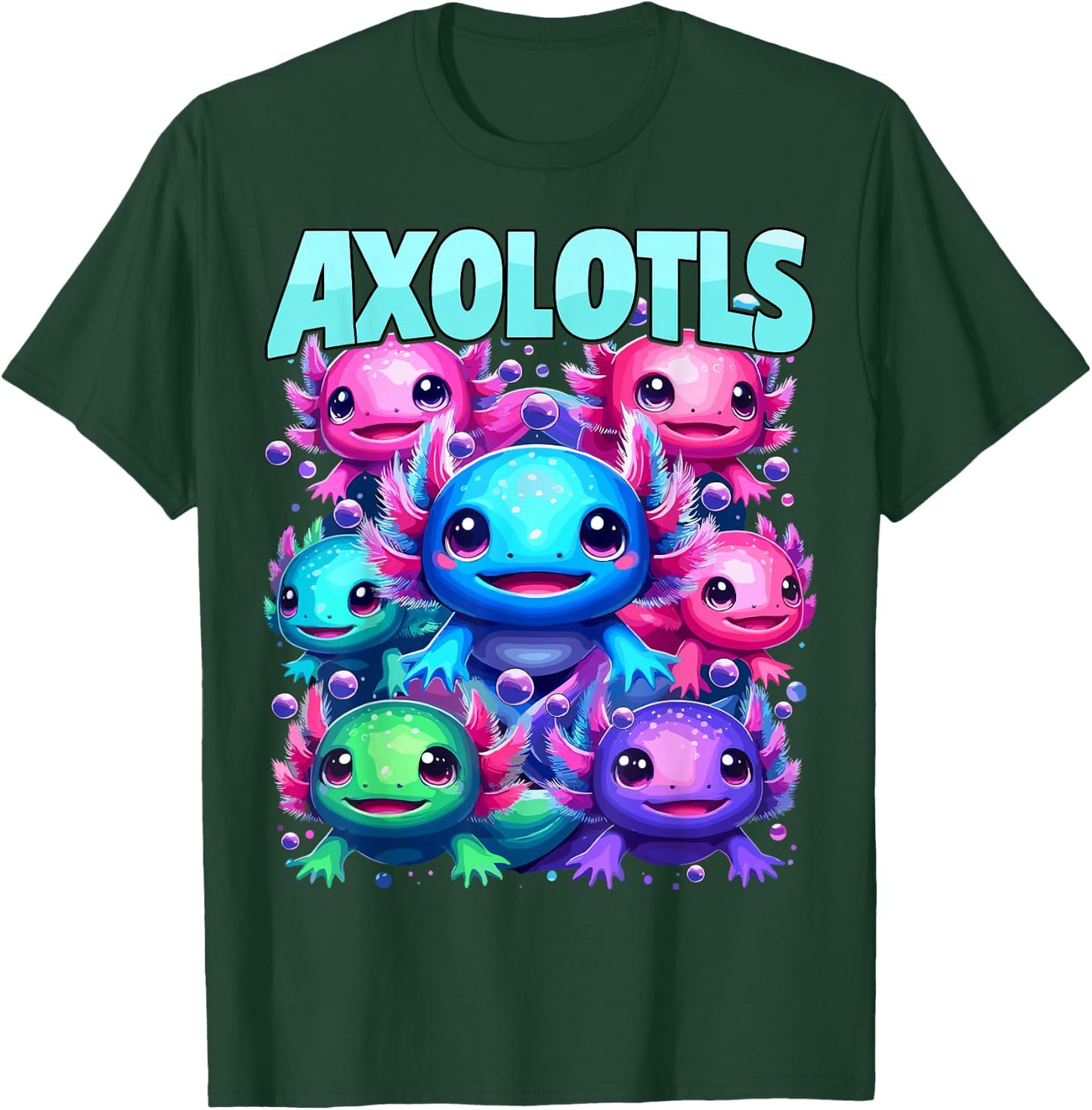 Axolotl Kawaii Funny Axolotls Animals T-Shirt - T-Shirt | Forest