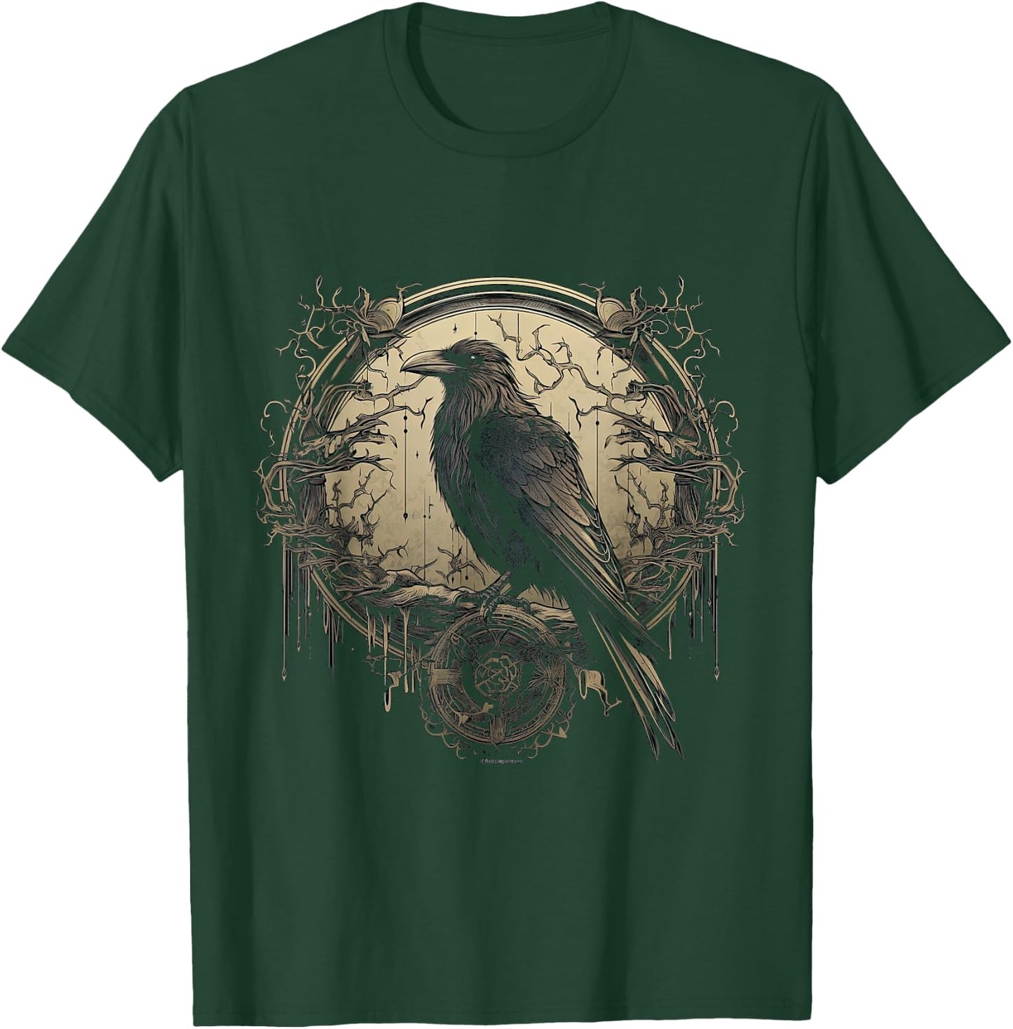 Odin Raven Celtic Viking Valhalla Pagan T-Shirt - T-Shirt | Forest
