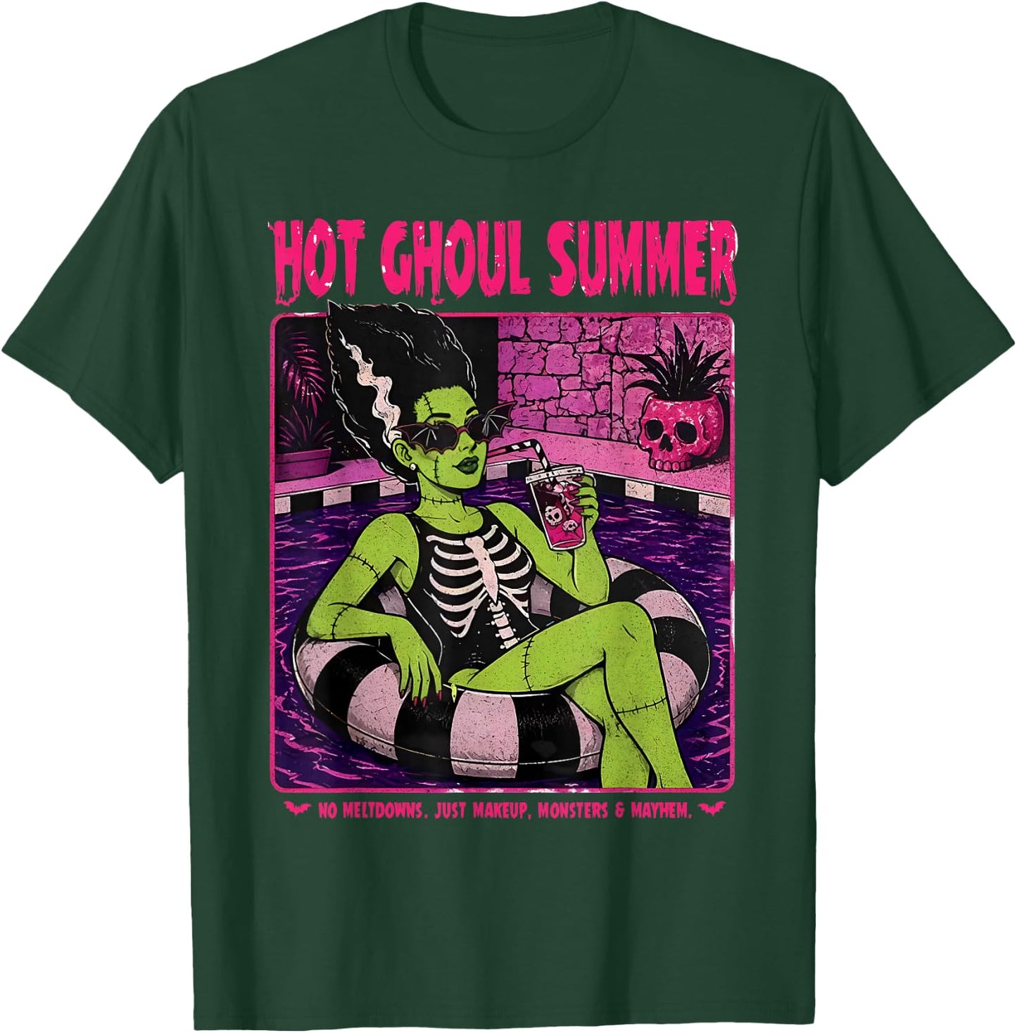 Retro Funny The Bride Frankenstein Monster Hot Ghoul Summer T-Shirt - T-Shirt | Forest