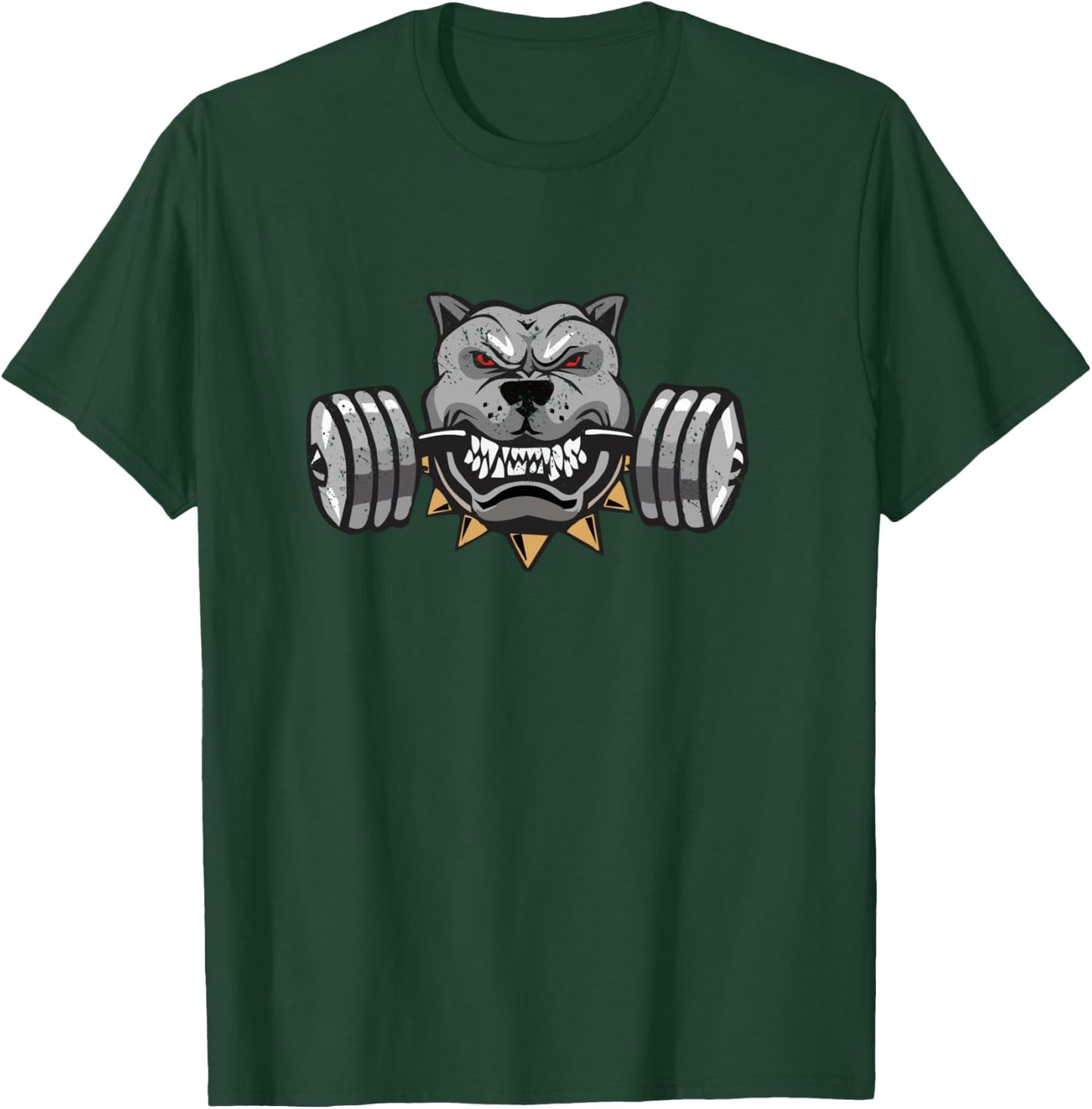 Pitbull Weightlifting, Pitbull Lover, Dog Dad T-Shirt - T-Shirt | Forest