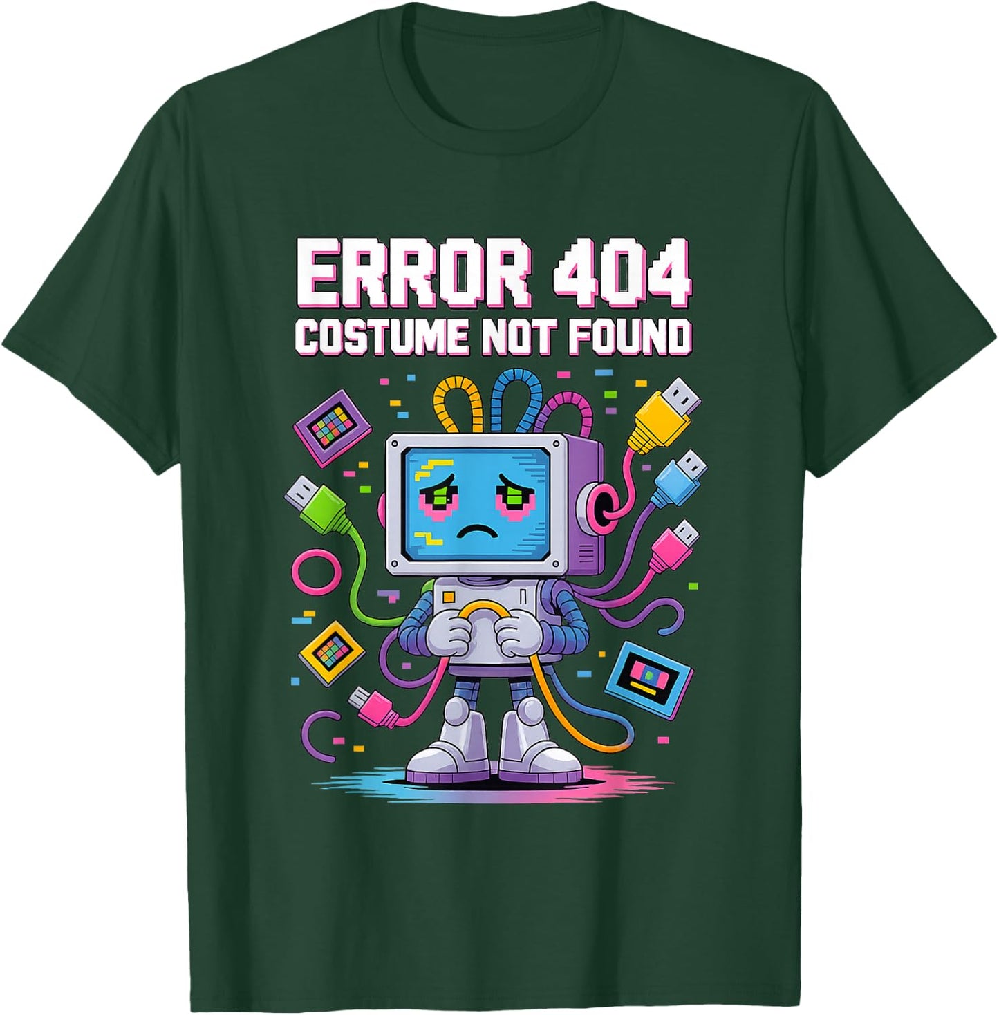 Mistake 404 Costume Not Found Funny Geek Halloween Matching T-Shirt - T-Shirt | Forest