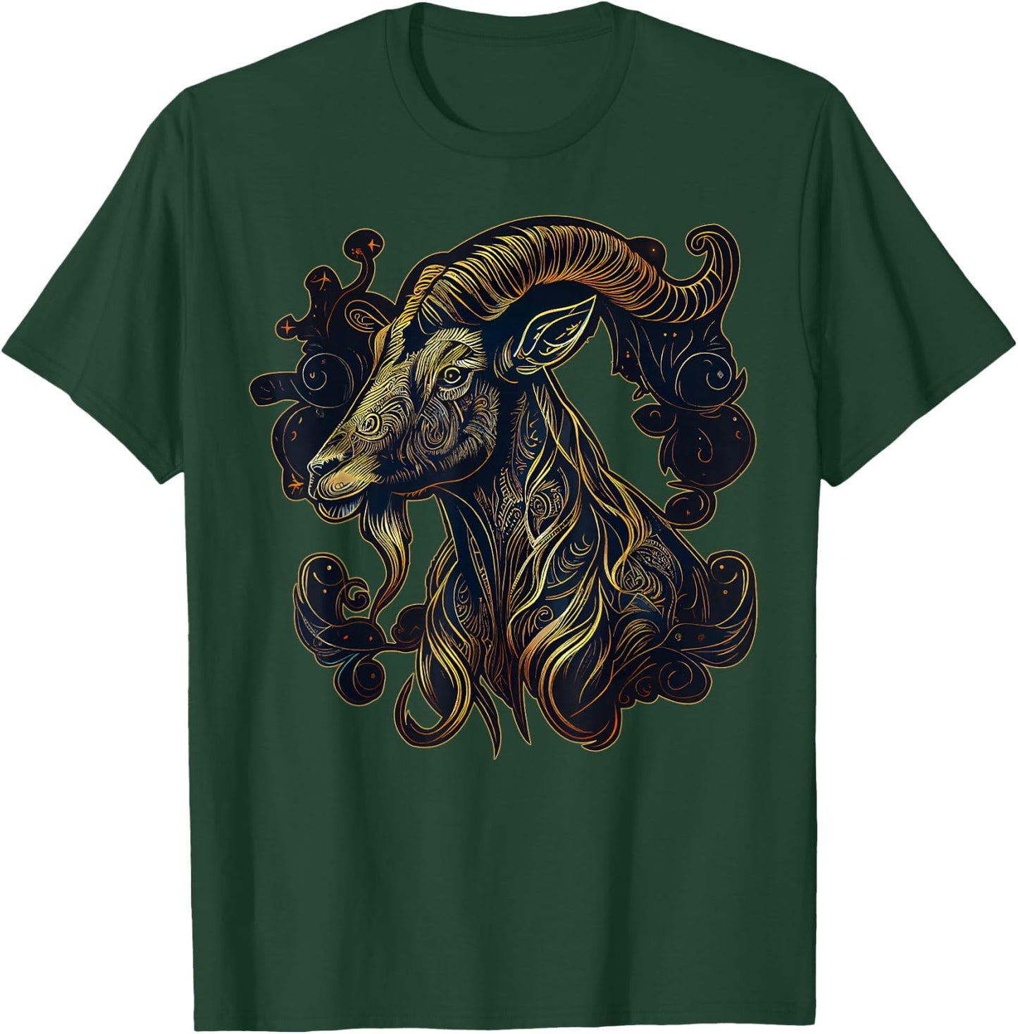 Year Of The Goat Chinese Zodiac Ram Animal Astrology T-Shirt - T-Shirt | Forest