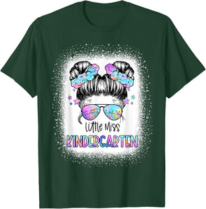 Little Miss Kindergarten First Day Of School 1st Day Girls T-Shirt - T-Shirt | Forest