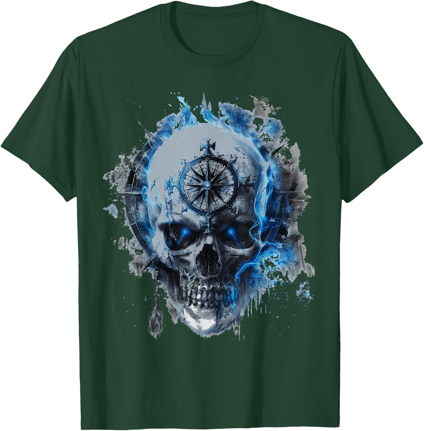 Skull Design Viking Gifts T-Shirt - T-Shirt | Forest