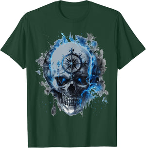 Skull Design Viking Gifts T-Shirt - T-Shirt | Forest