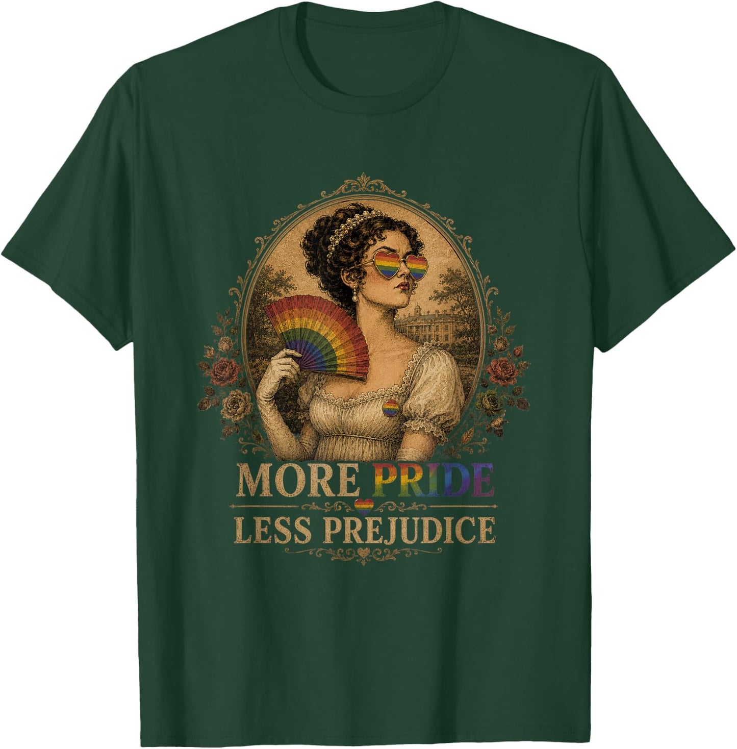 More Pride Less Prejudice Pride Month LGBTQ Meme Face T-Shirt - T-Shirt | Forest