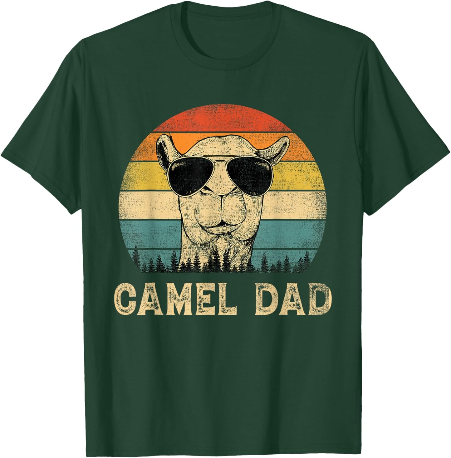 Vintage Camel Dad Camel Lovers Daddy Father's Day T-Shirt - T-Shirt | Forest